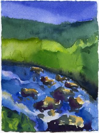 33 (Steeping Stones), 14cmx19cm, Watercolour 33 (Steeping Stones), 14cmx19cm, Watercolour